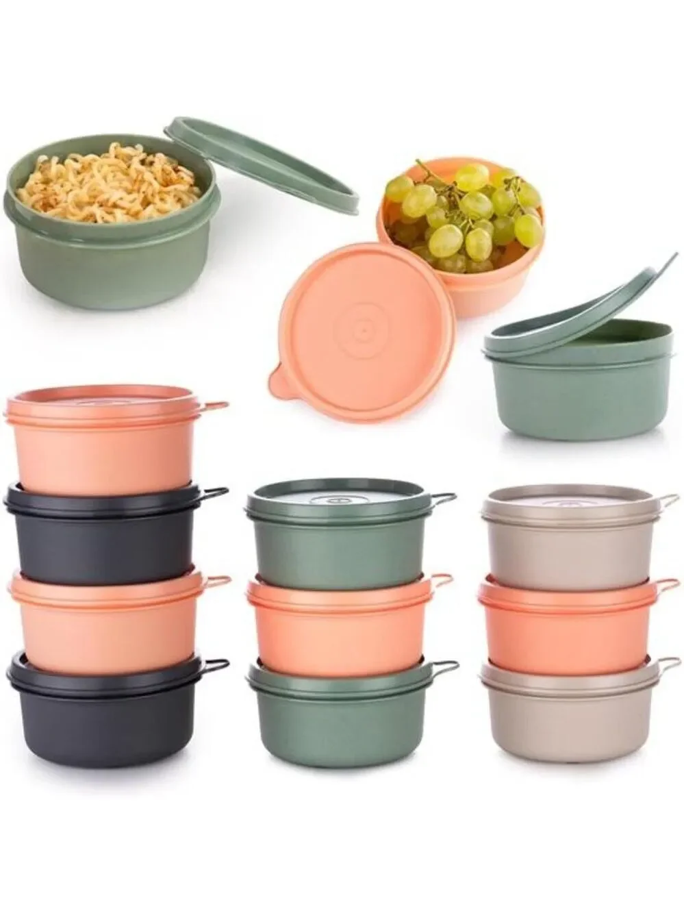 Food Storage Containers 10 Pack 9 Oz Airtight Leakproof Mini Lunch Snack Bowls